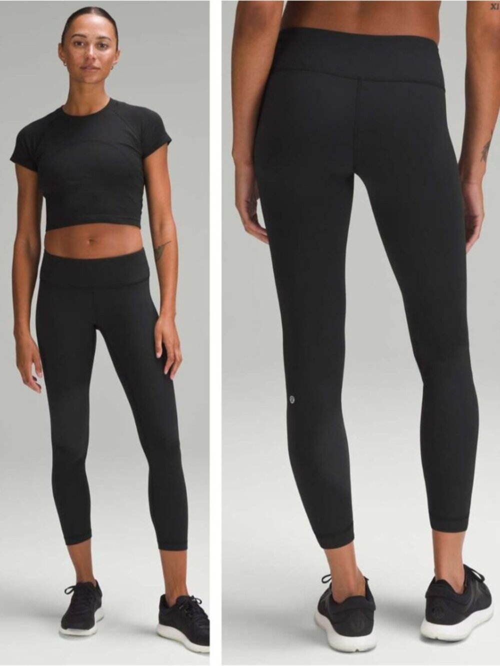 LULULEMON Wunder Train Low-Rise Tight 25" Size 6 Black